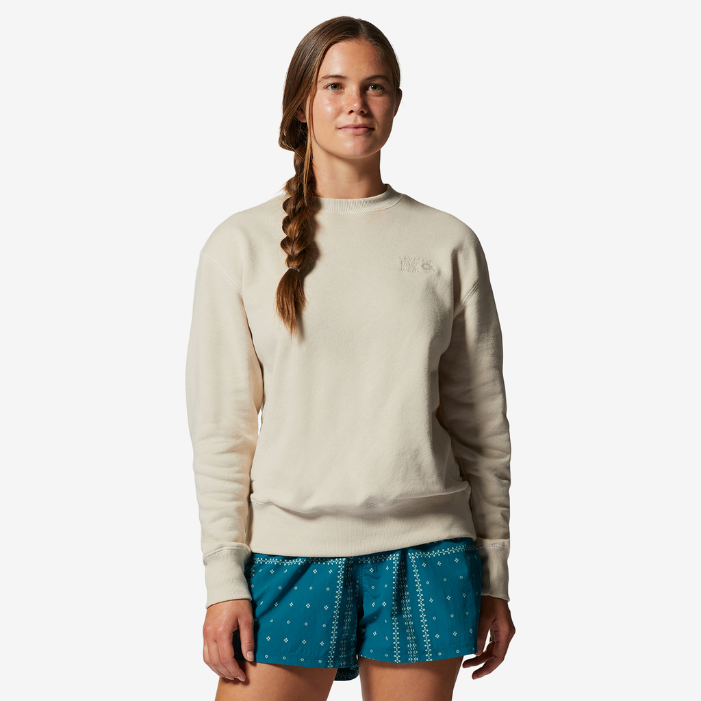 Mountain Hardwear W MHW Logo Pullover Crew in BEIGE