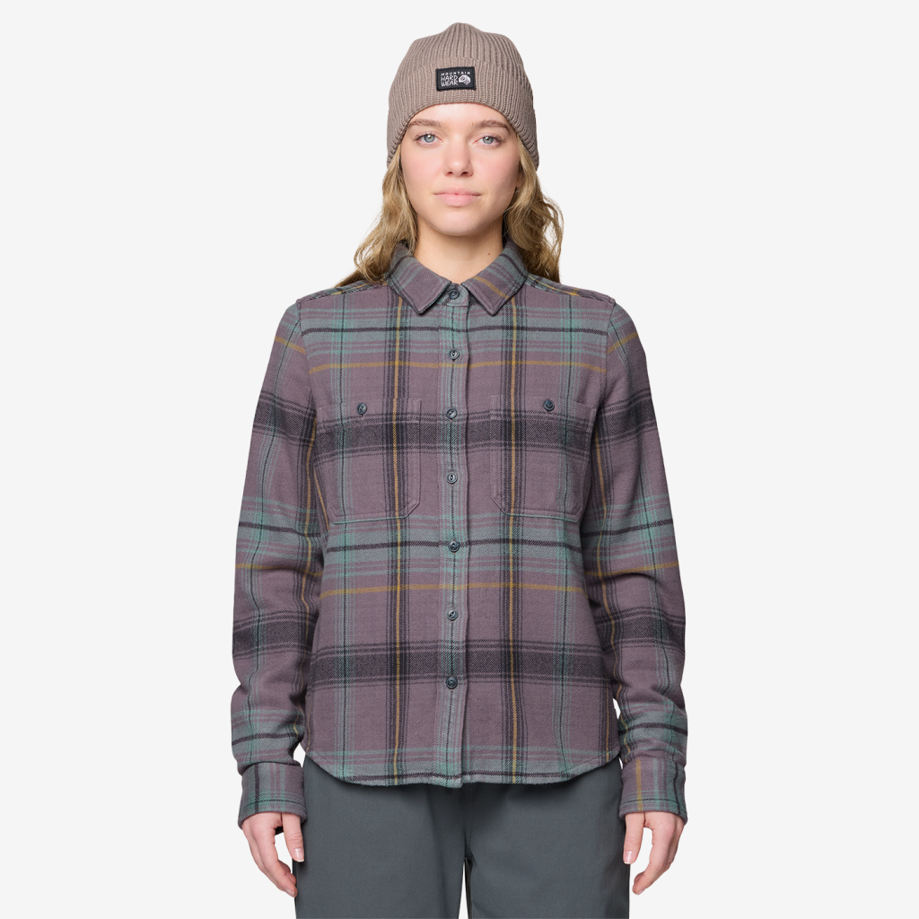 Mountain Hardwear W Plusher™ Long Sleeve Shirt in GRAU
