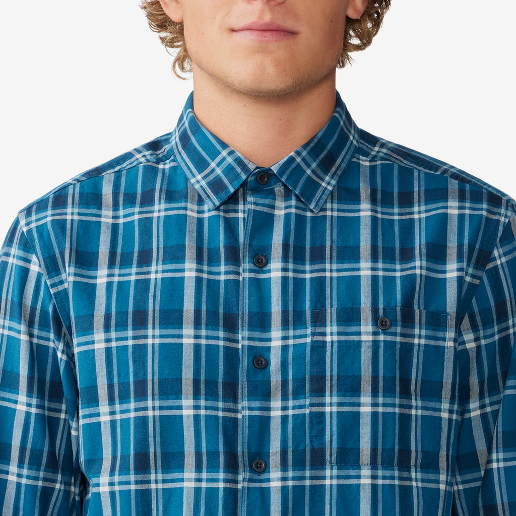 Mountain Hardwear M Big Cottonwood Langarm Shirt für Herren in BLAU