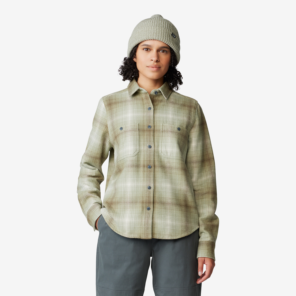 Mountain Hardwear W Plusher™ Long Sleeve Shirt in GRÜN