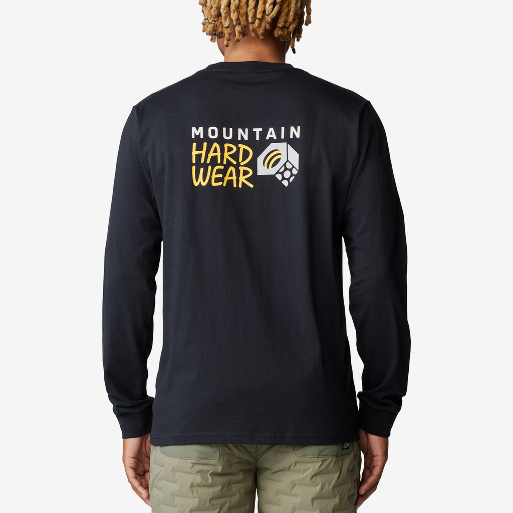 Mountain Hardwear M Box Logo M Long Sleeve in SCHWARZ