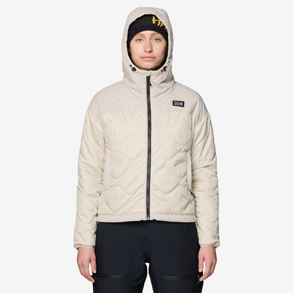 Mountain Hardwear W Après Pro™ Insulated Hooded Jacket in BEIGE
