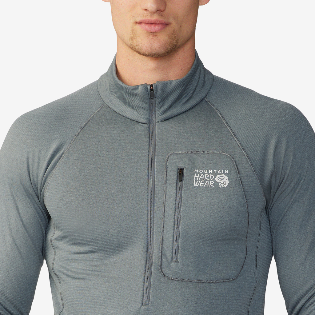 Mountain Hardwear M Glacial Trail 1/4 Zip in GRAU