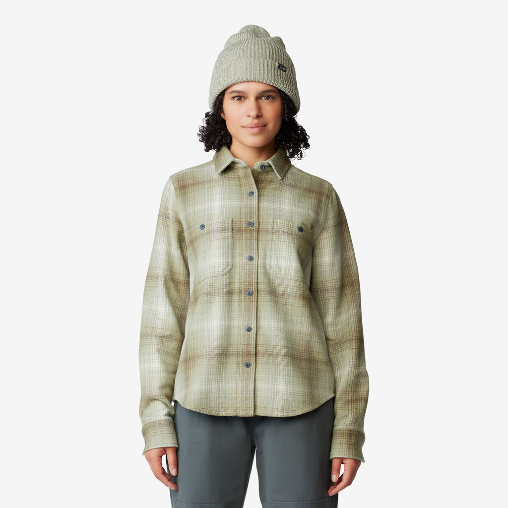 Mountain Hardwear W Plusher™ Long Sleeve Shirt in GRÜN