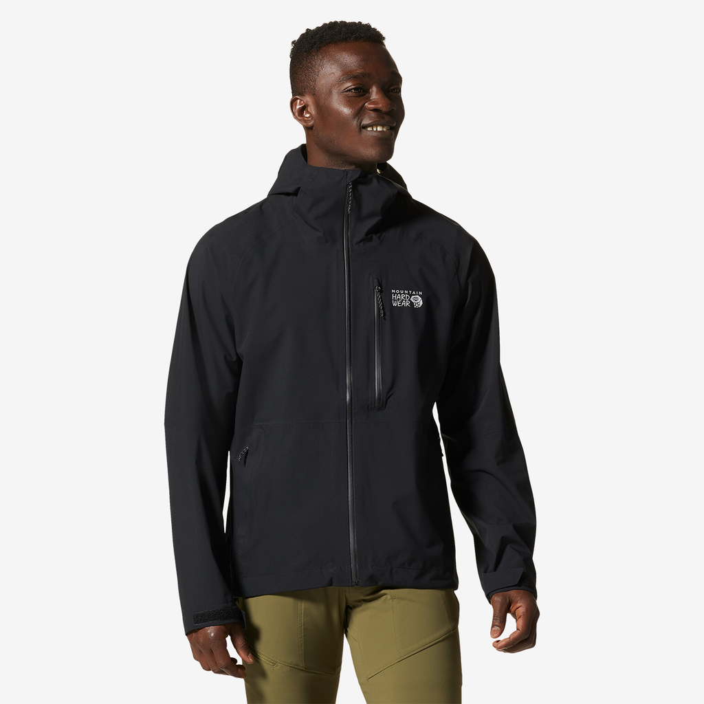 Mountain Hardwear M Stretch Ozonic Regenjacke für Herren in SCHWARZ