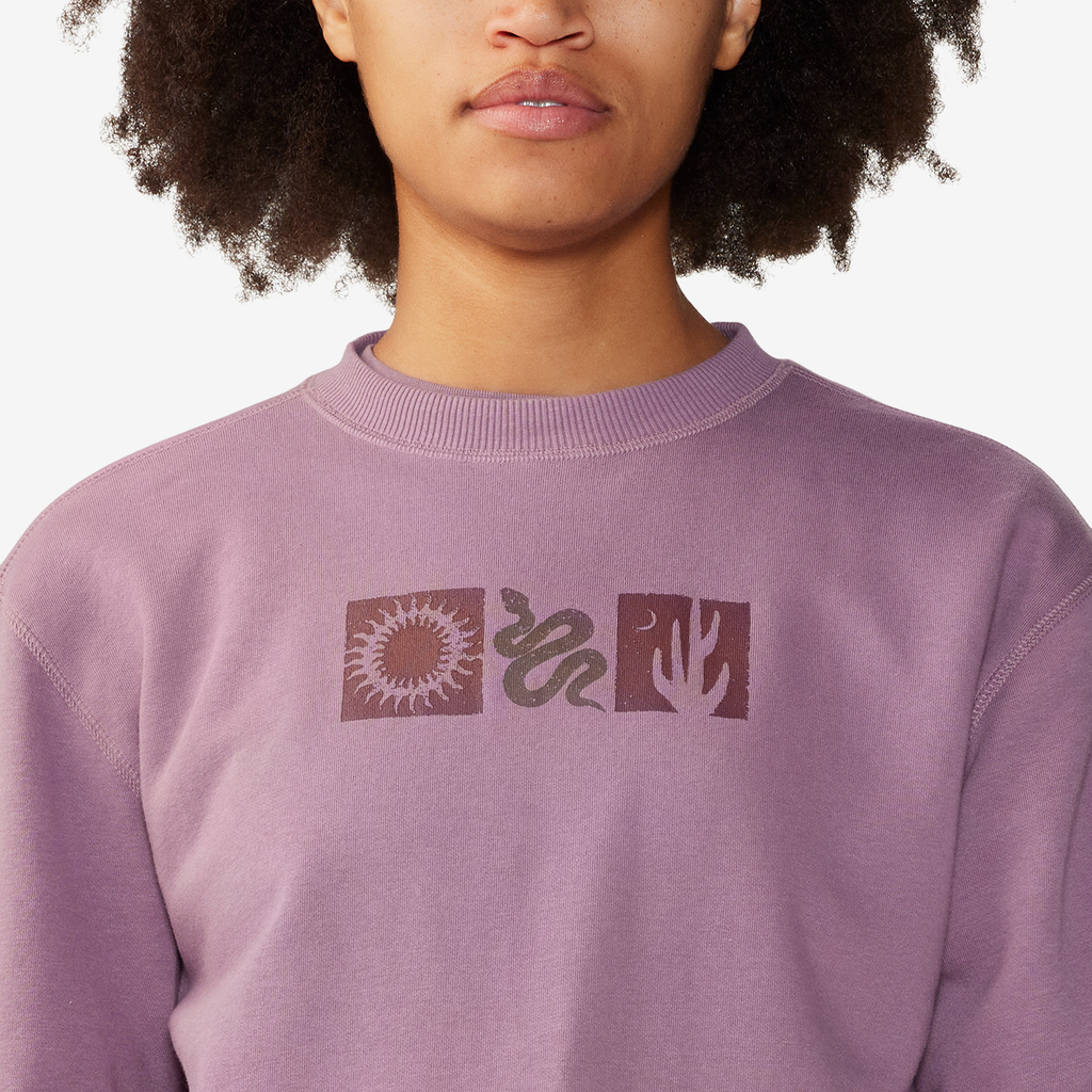 Mountain Hardwear W Desert Check™ Pullover Crew in PINK