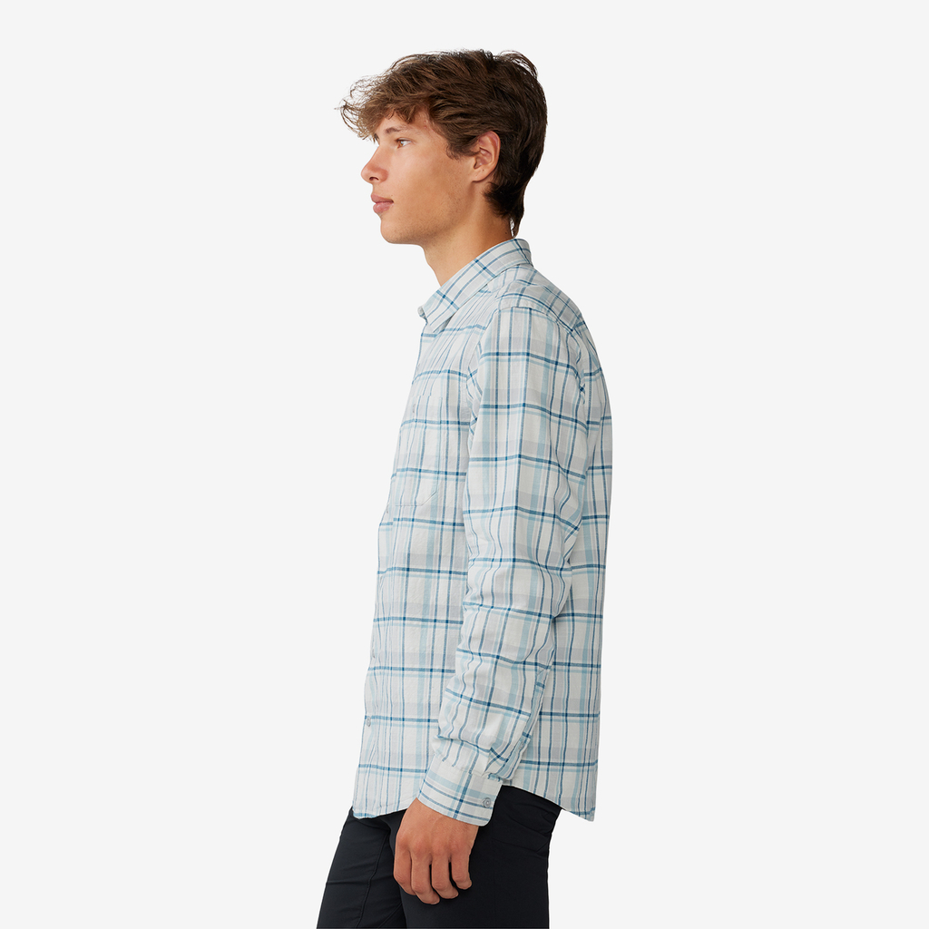 Mountain Hardwear M Big Cottonwood Langarm Shirt für Herren in GRAU