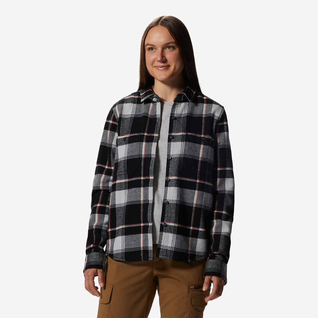 Mountain Hardwear W Plusher Long Sleeve Shirt für Damen in SCHWARZ