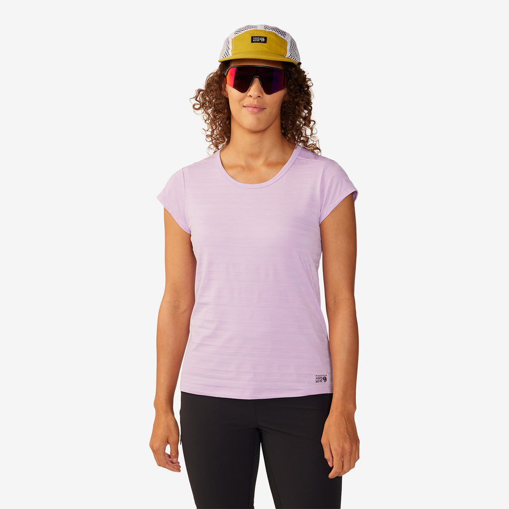 Mountain Hardwear W Mighty Stripe™ Short Sleeve in VIOLETT