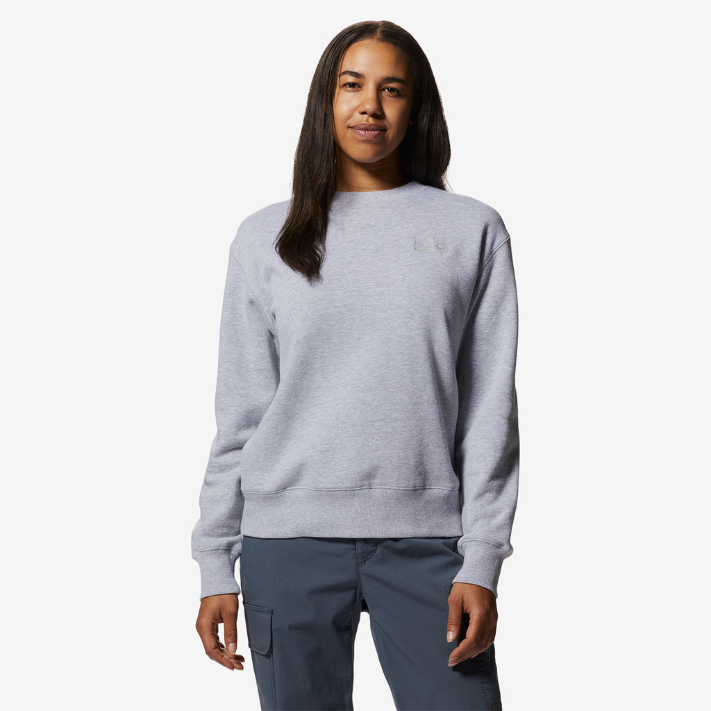 Mountain Hardwear W MHW Logo Pullover Crew in GRAU