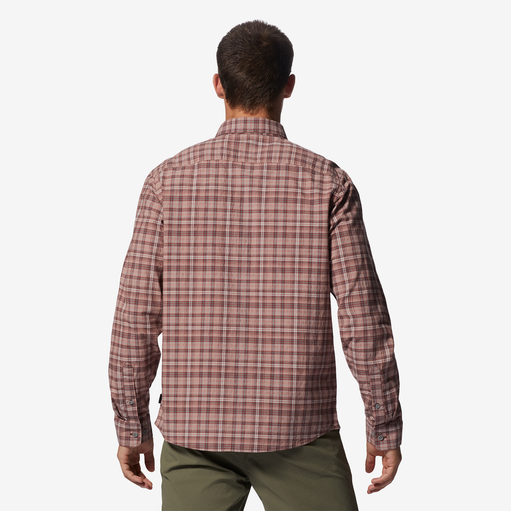 Mountain Hardwear M Big Cottonwood Langarm Shirt für Herren in ROT