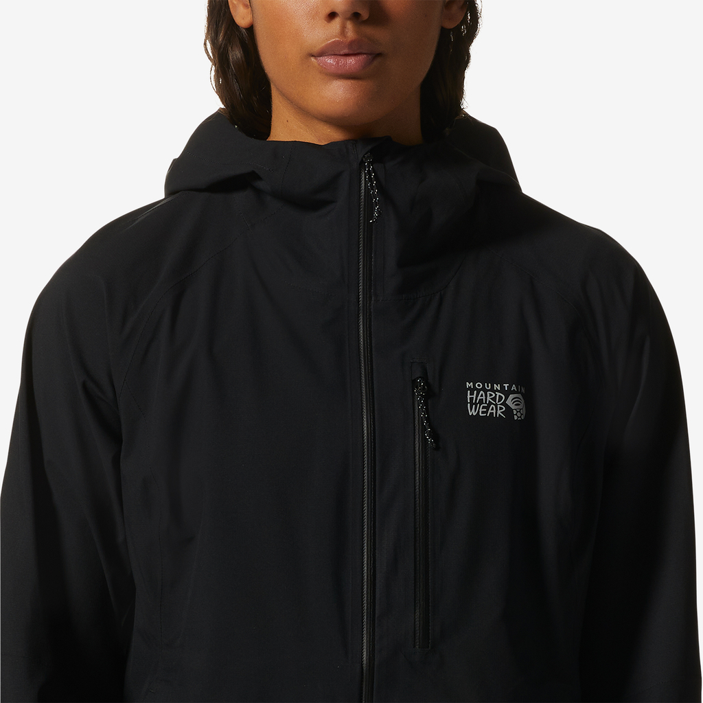 Mountain Hardwear W Stretch Ozonic Regenjacke für Damen in SCHWARZ