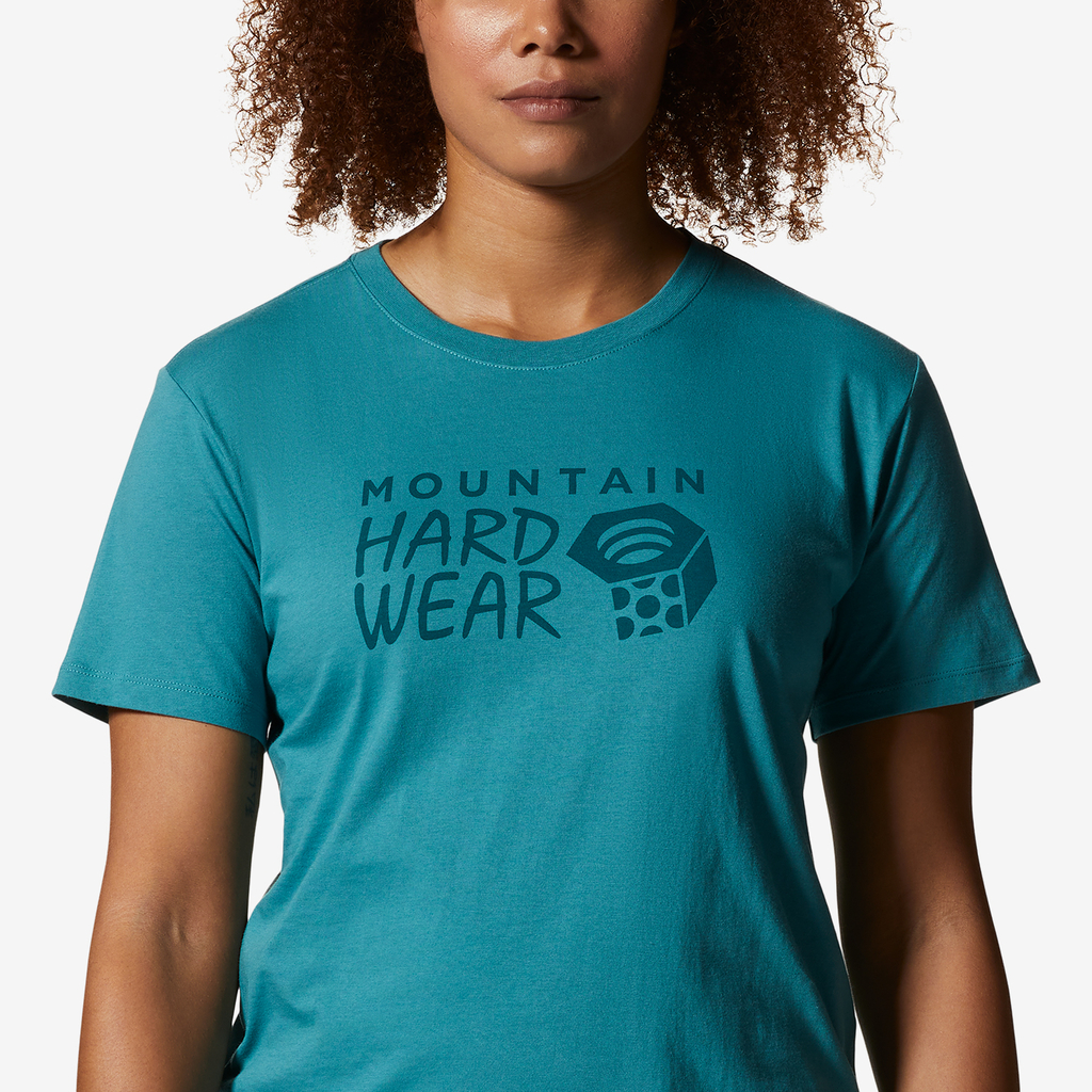 Mountain Hardwear W MHW Logo Short Sleeve für Damen in BLAU