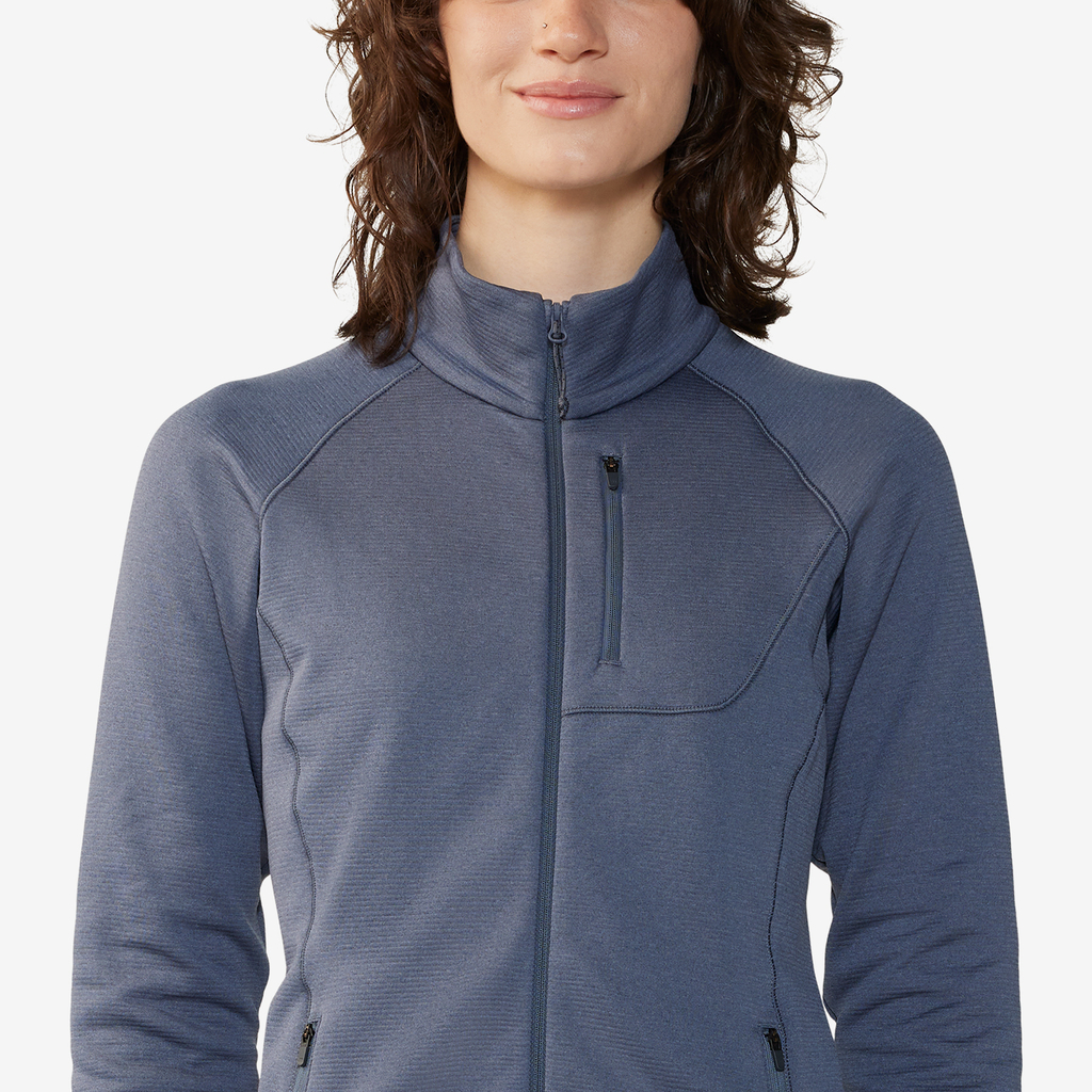 Mountain Hardwear W Glacial Trail™ Full Zip in BLAU