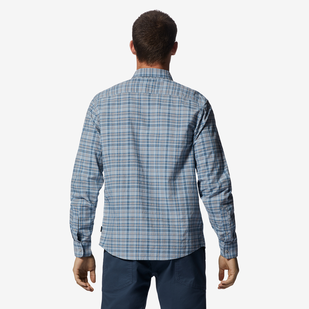 Mountain Hardwear M Big Cottonwood Langarm Shirt für Herren in BLAU