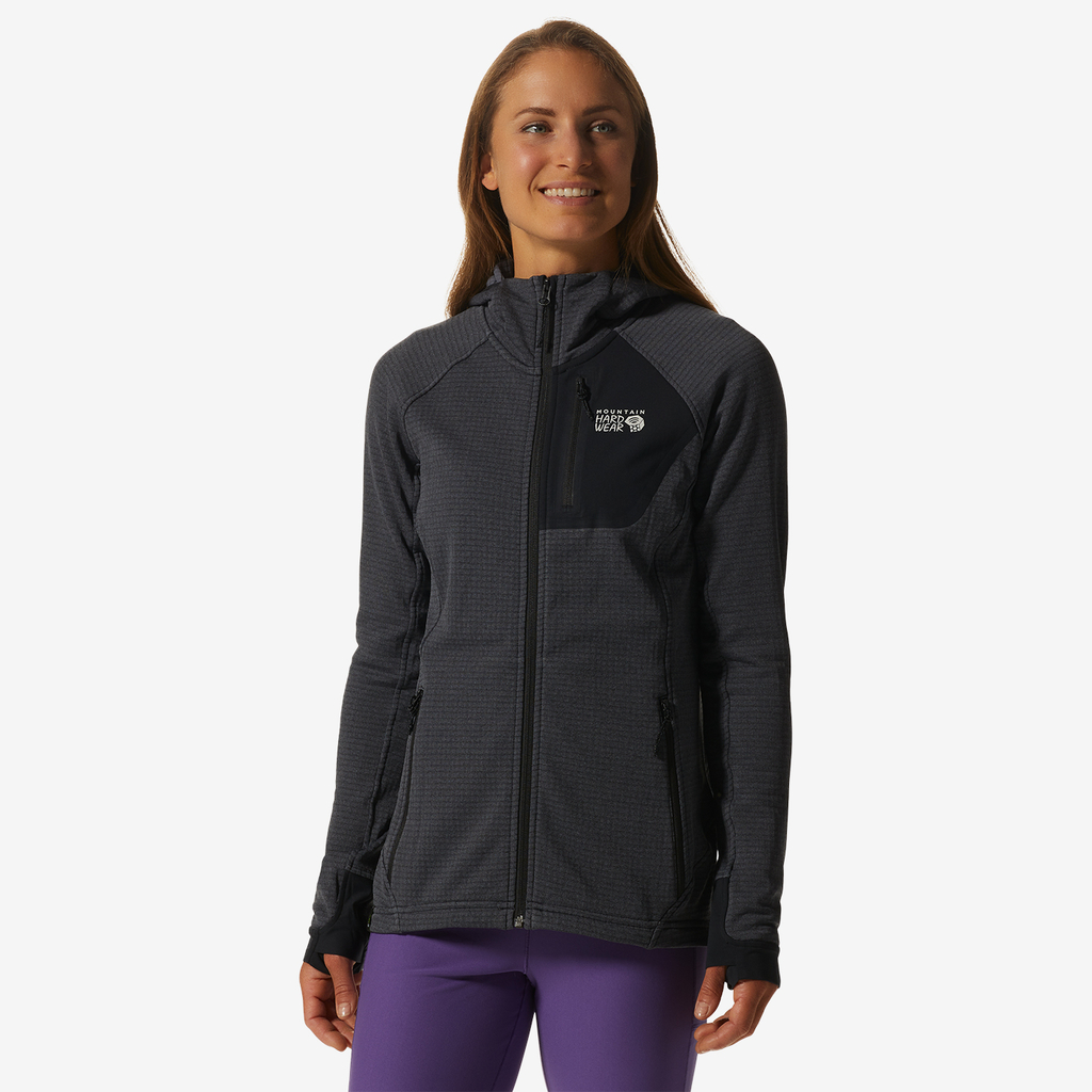 Mountain Hardwear W Polartec Power Grid Full Zip Funktionsshirt für Damen in BLAU