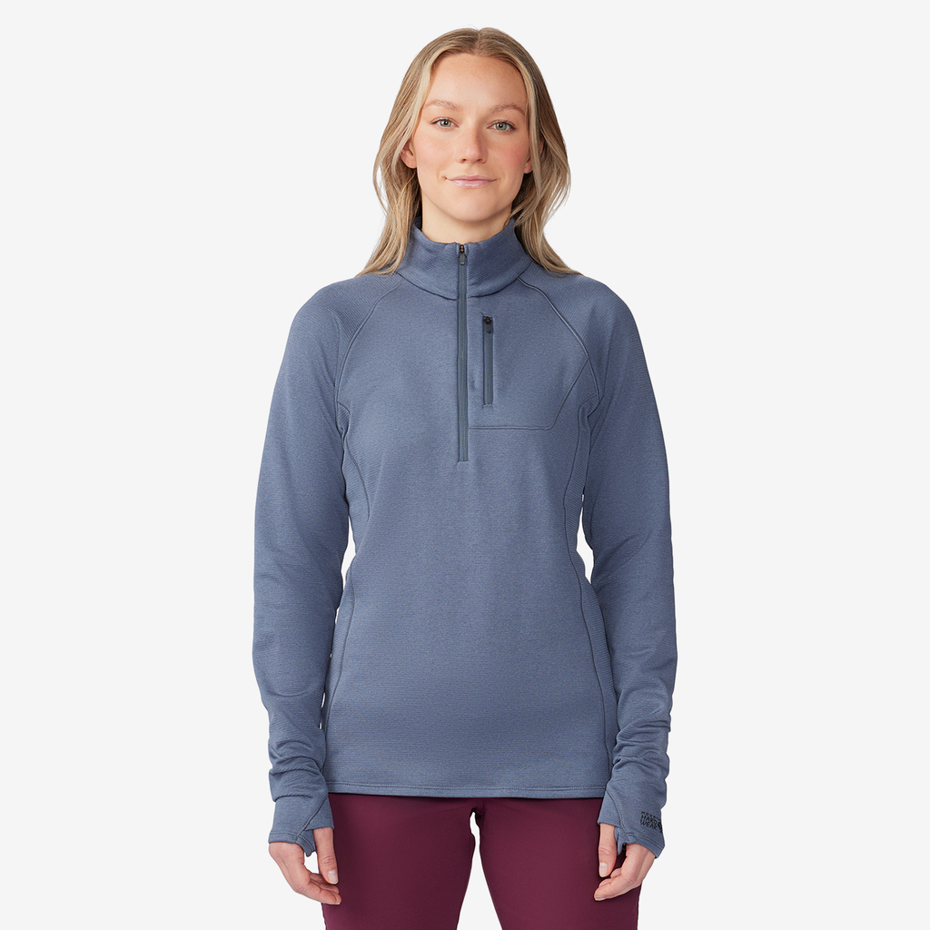 Mountain Hardwear W Glacial Trail 1/4 Zip in BLAU