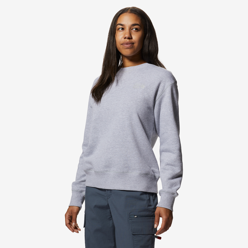 Mountain Hardwear W MHW Logo Pullover Crew in GRAU