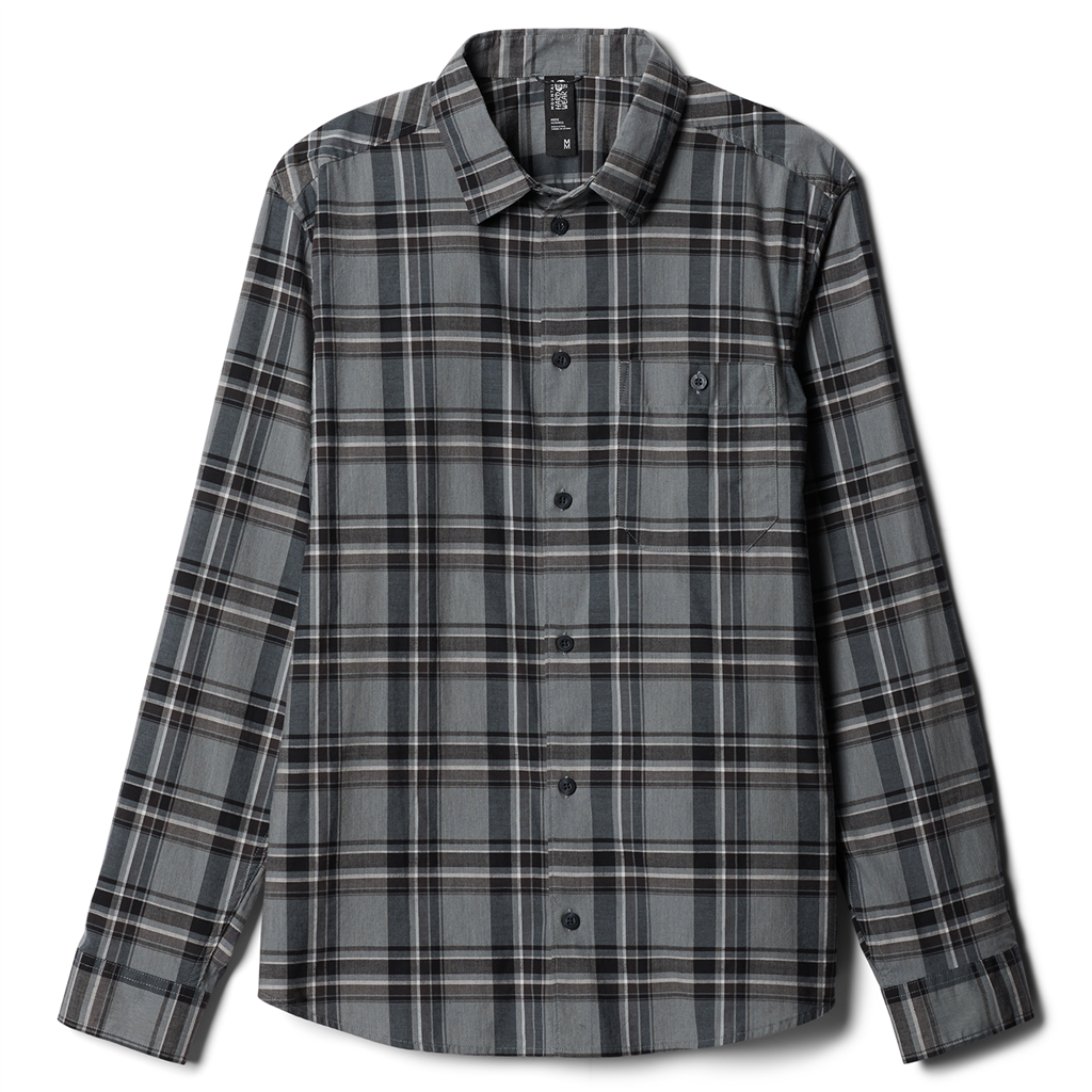 Mountain Hardwear M Big Cottonwood Langarm Shirt für Herren in GRAU