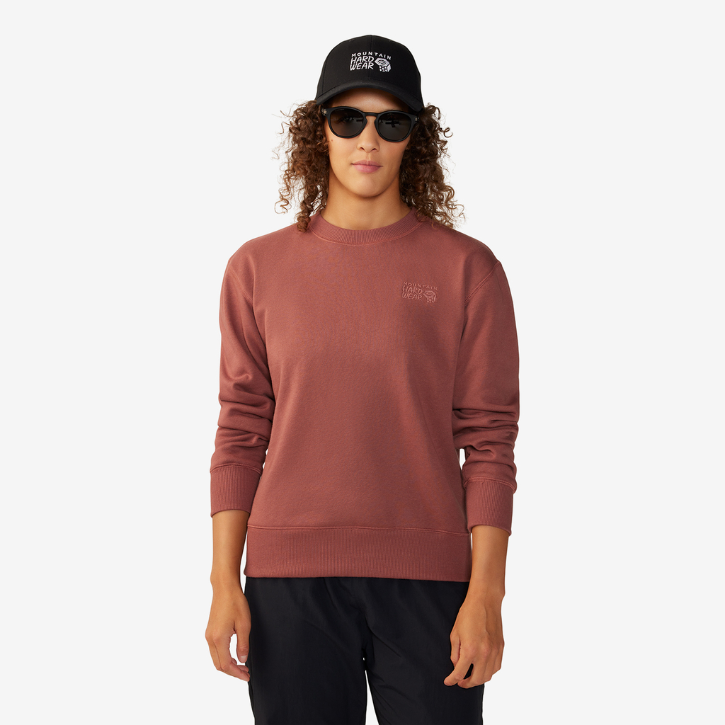 Mountain Hardwear W MHW Logo Pullover Crew in ROT