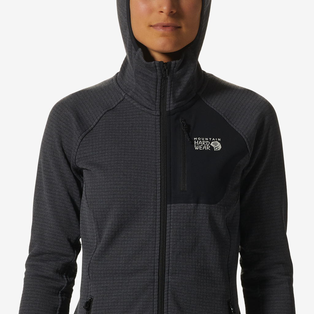 Mountain Hardwear W Polartec® Power Grid™ Full Zip Hoody in BLAU