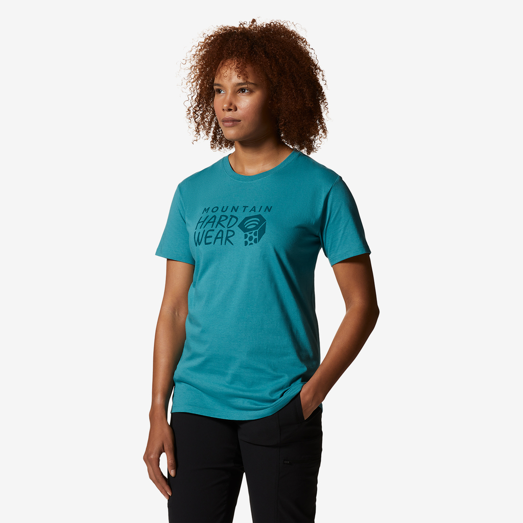 Mountain Hardwear W MHW Logo Short Sleeve für Damen in BLAU