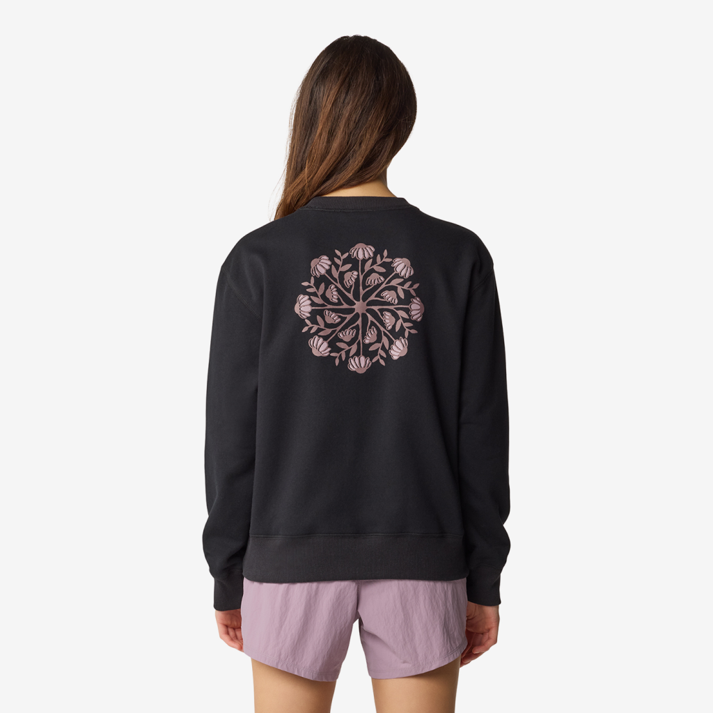 Mountain Hardwear W Seek Floral™ Pullover Crew in SCHWARZ