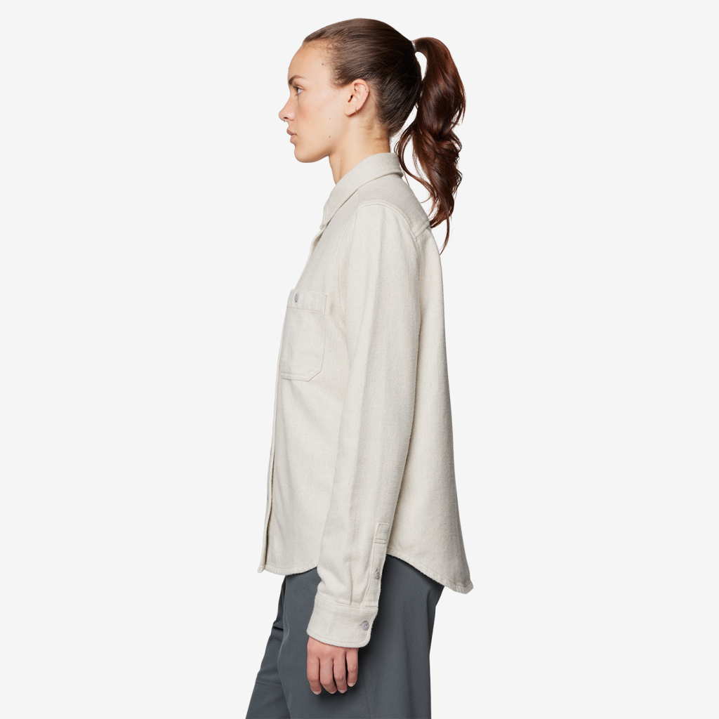 Mountain Hardwear W Plusher™ Long Sleeve Shirt in BEIGE