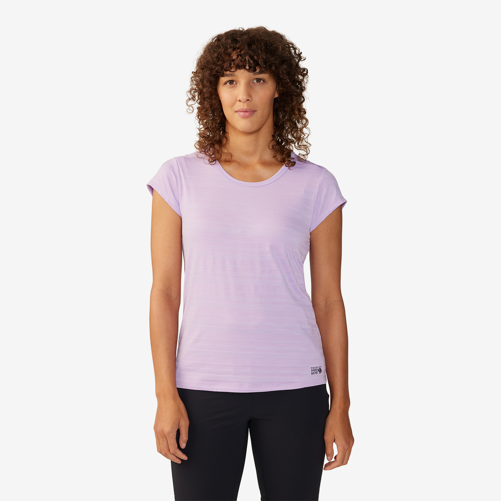 Mountain Hardwear W Mighty Stripe™ Short Sleeve in VIOLETT