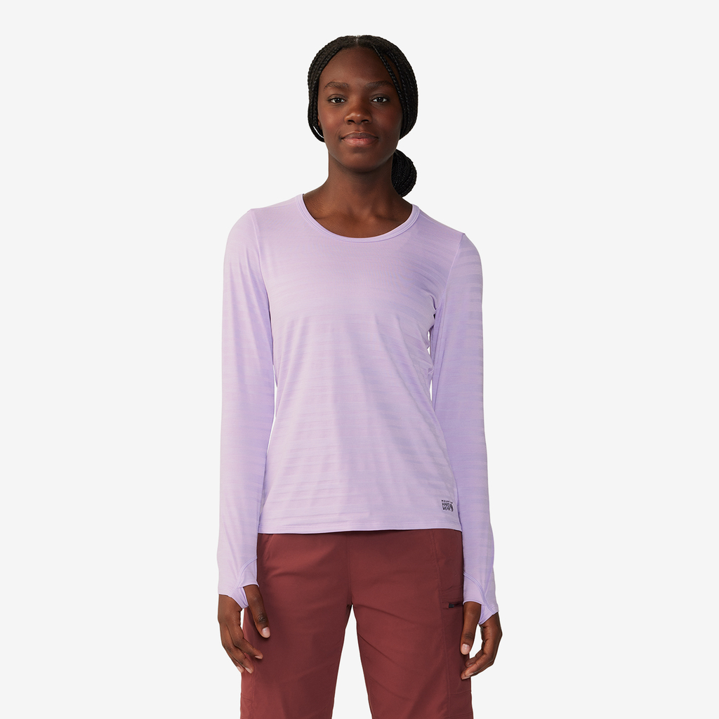 Mountain Hardwear W Mighty Stripe™ Long Sleeve in VIOLETT