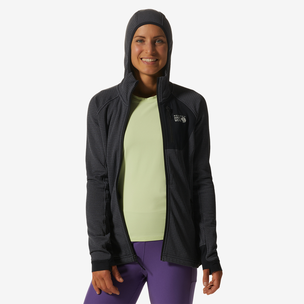 Mountain Hardwear W Polartec Power Grid Full Zip Funktionsshirt für Damen in BLAU