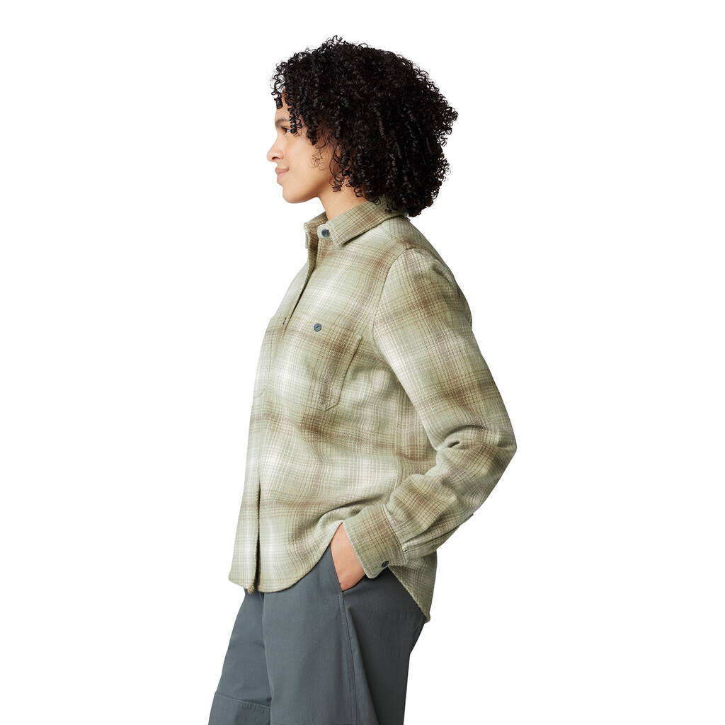 Mountain Hardwear - W Plusher™ Long Sleeve Shirt - white sage ombre buffalo check 342