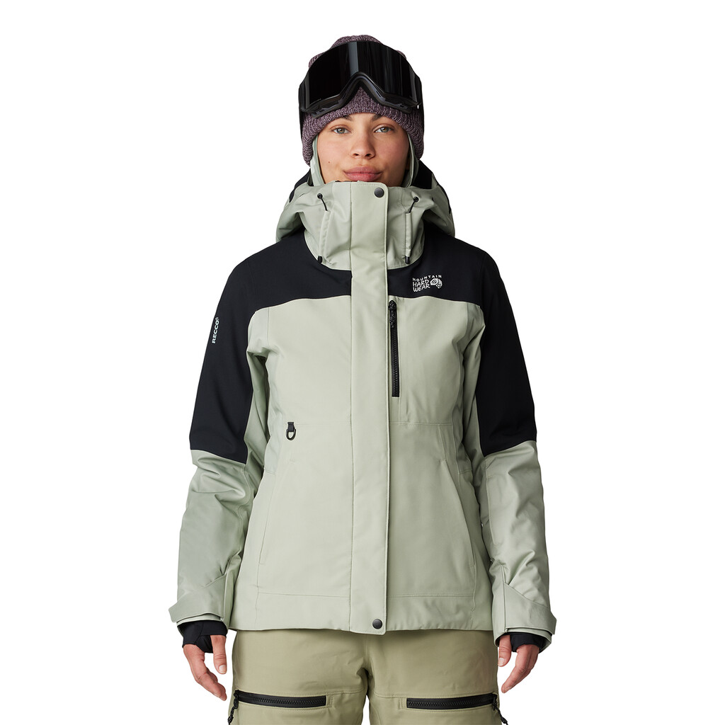 Mountain Hardwear - W Powder Maven™ Jacket - white sage, vapors print, black 341