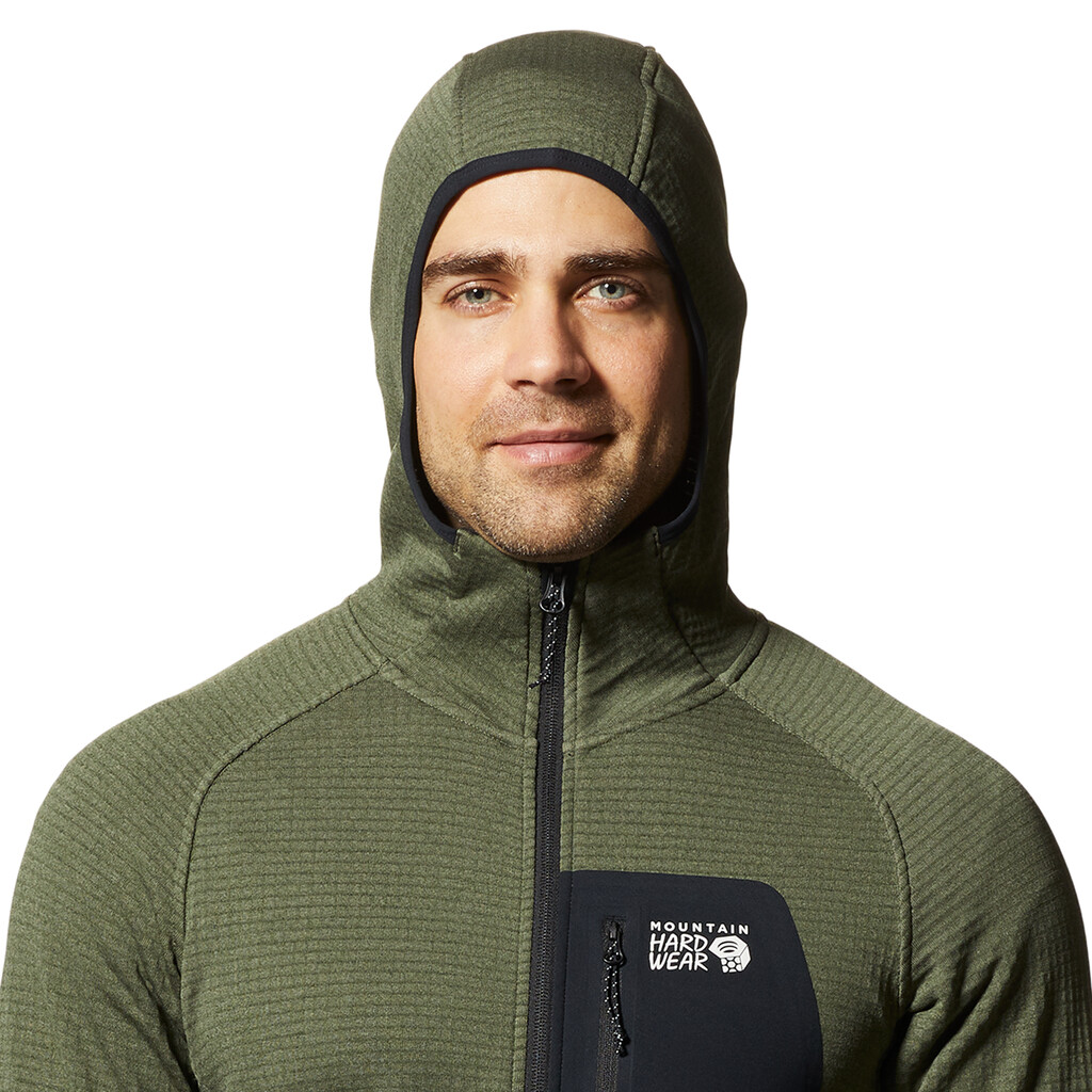 Mountain Hardwear - M Polartec® Power Grid™ Full Zip Hoody - surplus green heather 347