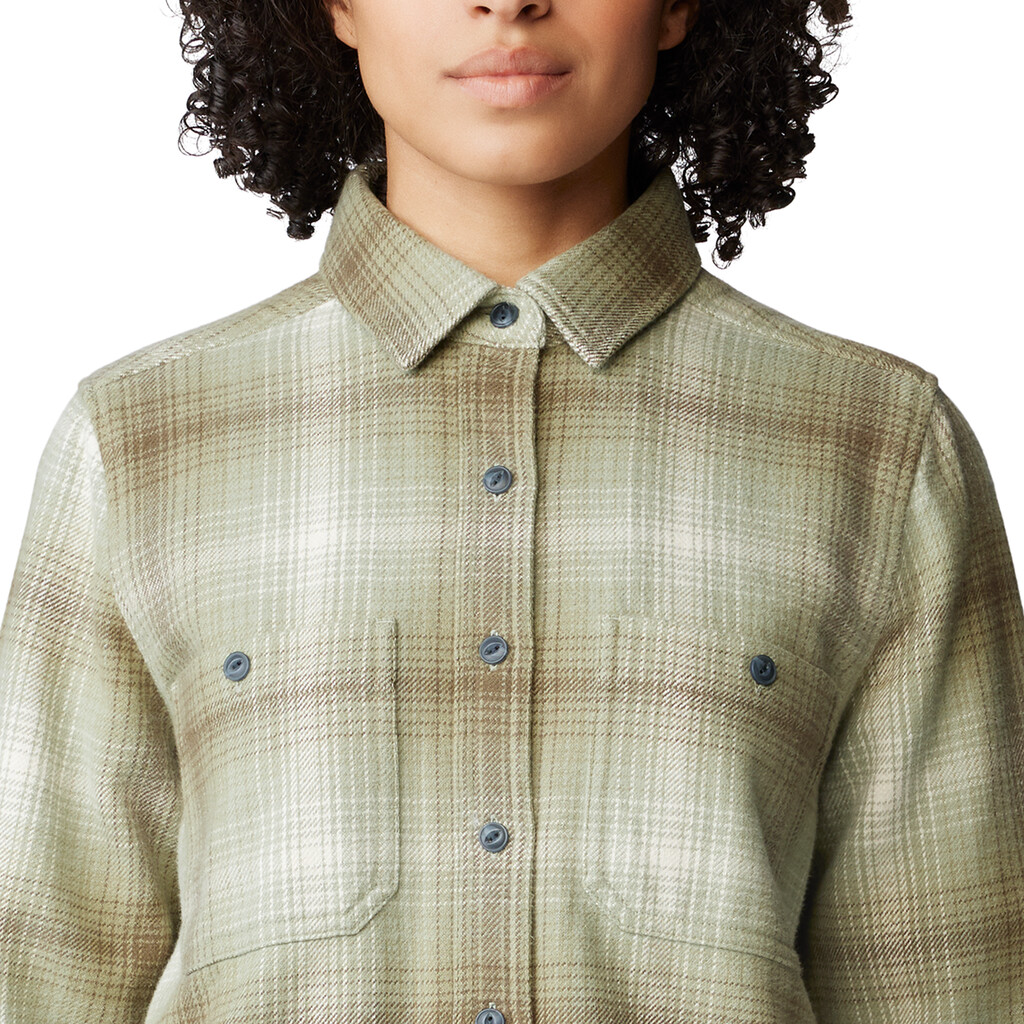 Mountain Hardwear - W Plusher™ Long Sleeve Shirt - white sage ombre buffalo check 342